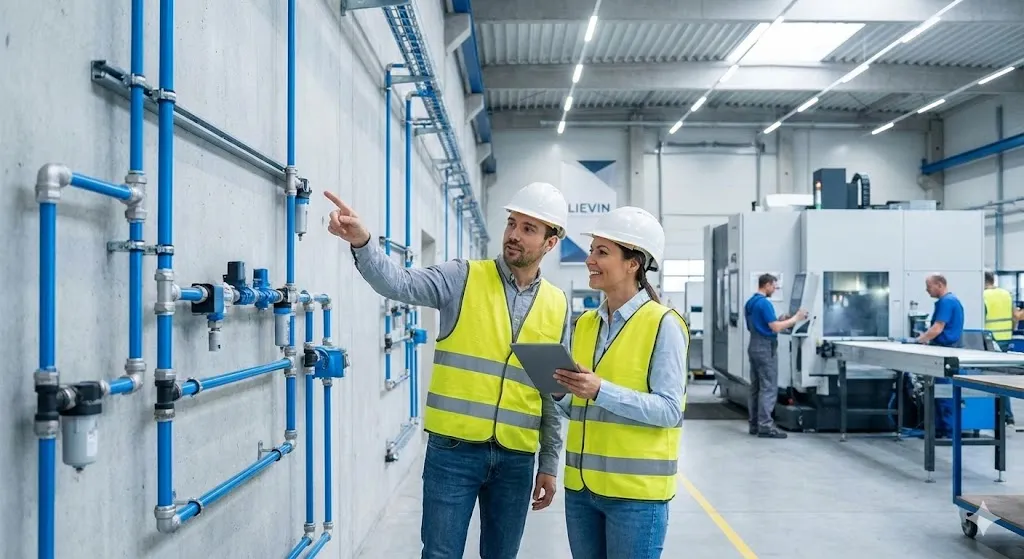 Engineers working in an industrial plant